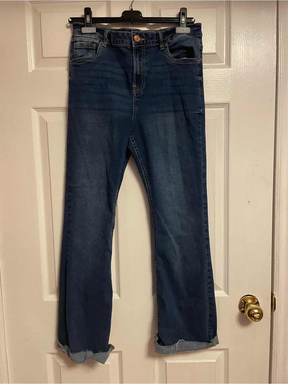 refuge Dark Blue Straight Leg Women's Jeans